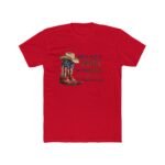 Patriotic American Flag Cowboy Boot T-Shirt, USA Pride Graphic Tee, Western Heritage Clothing, Funny Country Music Quote Shirt, Independence Day Apparel Clothing Premium Fitted 100% Cotton - Image 7