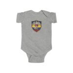 USA Soccer Shield Baby Bodysuit - Patriotic 4 Star Infant One-Piece - United States Athletic Crest Romper - Red White and Blue Newborn Sports Fan Gift - Image 2