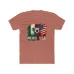 Mexico vs USA Soccer T-Shirt, International Friendly Match Tee, Soccer Fan Apparel, USA Mexico Flags Graphic Shirt, Futbol Lover Gift Premium Fitted 100% Cotton - Image 8