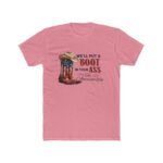 Patriotic American Flag Cowboy Boot T-Shirt, USA Pride Graphic Tee, Western Heritage Clothing, Funny Country Music Quote Shirt, Independence Day Apparel Clothing Premium Fitted 100% Cotton - Image 6