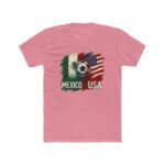Mexico vs USA Soccer T-Shirt, International Friendly Match Tee, Soccer Fan Apparel, USA Mexico Flags Graphic Shirt, Futbol Lover Gift Premium Fitted 100% Cotton - Image 6