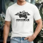 BMW R1300GS Adventure T-Shirt, Motorcycle Enthusiast Gift, Dual Sport Touring Graphic Tee, Adventure Motorbike Lover Shirt, Off-Road Biker Apparel Clothing Premium Fitted 100% Cotton