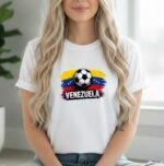 Venezuela Soccer T-Shirt, Venezuela National Team Fan Apparel, Venezuelan Flag Futbol Tee, Soccer Fan Gift, World Cup Style Shirt, Venezuela Sports Clothing Premium Fitted 100% Cotton