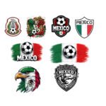 8 x Mexico Soccer SVG PNG Bundle - Mexican Football Fan Art - Mexico 2026 World Cup Clipart - Eagle Soccer Shield Design - Digital Download for Team Gear - 8 Soccer Sublimation Vinyl Cut File Instant Digital Download
