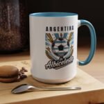 15pz Argentina Soccer Mug, La Albiceleste Football Two-Tone Coffee Cup, Argentine National Team Fan Drinkware, Soccer Supporter Gift Soccer Fan Gift Cup - Image 4