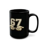 15oz 67 YouTube Logo Mug, 67 Brand Coffee Cup, Meme Fan Merch, 67 Channel Official Style Mug, Content Creator Gift, Logo Drinkware, Gift for Fans Drinkware - Image 4