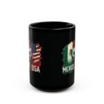 15oz Mexico USA Soccer Mug, International Soccer Gift, Soccer Fan Coffee Cup, Mexico and United States Flag Mug, Futbol Fan Gift, Team Spirit Drinkware - Image 3