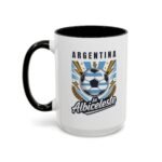 15pz Argentina Soccer Mug, La Albiceleste Football Two-Tone Coffee Cup, Argentine National Team Fan Drinkware, Soccer Supporter Gift Soccer Fan Gift Cup - Image 7