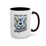 15pz Argentina Soccer Mug, La Albiceleste Football Two-Tone Coffee Cup, Argentine National Team Fan Drinkware, Soccer Supporter Gift Soccer Fan Gift Cup - Image 5