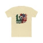 Mexico vs USA Soccer T-Shirt, International Friendly Match Tee, Soccer Fan Apparel, USA Mexico Flags Graphic Shirt, Futbol Lover Gift Premium Fitted 100% Cotton - Image 5