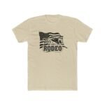 This Is My First Rodeo Shirt, Funny American Flag Cowboy T-Shirt, Patriotic Western Tee, Sarcastic Country Graphic Shirt Premium Fitted 100% Cotton - Image 9