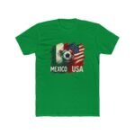 Mexico vs USA Soccer T-Shirt, International Friendly Match Tee, Soccer Fan Apparel, USA Mexico Flags Graphic Shirt, Futbol Lover Gift Premium Fitted 100% Cotton - Image 8