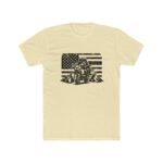 American Adventure Touring T-Shirt - Motorcycle Couple US Flag Graphic Tee - Dual Sport Adventure Bike Mountain Rider Shirt Apparel Shirt Premium Fitted 100% Cotton Tee - Image 4