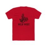 Wild West Cowboy Shirt, Bucking Bronco T-Shirt, Western Rodeo Tee, Vintage Country Graphic Shirt, Rustic Cowboy Streetwear Clothing Premium Fitted 100% Cotton - Image 6