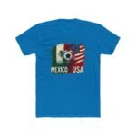 Mexico vs USA Soccer T-Shirt, International Friendly Match Tee, Soccer Fan Apparel, USA Mexico Flags Graphic Shirt, Futbol Lover Gift Premium Fitted 100% Cotton - Image 4