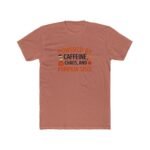 Powered By Caffeine Chaos And Pumpkin Spice T-Shirt, Funny Fall Season Tee, Autumn Coffee Lover Shirt, Thanksgiving Graphic Apparel Apparel Clothing Premium Fitted 100% Cotton - Image 6