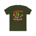 Playing Dead Parrot T-Shirt, Funny Pew Pew Pew Tee, Cute Bird Meme Shirt, Sarcastic Animal Graphic Tee, Cartoon Humor Gift Premium Fitted 100% Cotton - Image 3