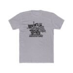 GS Adventure Motorcycle T-Shirt, Dual Sport American Flag Tee, Compass Enduro Graphic Shirt, Biker Apparel, Gift for Rider Apparel Shirt Premium Fitted 100%... - Image 2