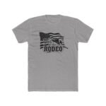 This Is My First Rodeo Shirt, Funny American Flag Cowboy T-Shirt, Patriotic Western Tee, Sarcastic Country Graphic Shirt Premium Fitted 100% Cotton - Image 8