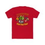 Playing Dead Parrot T-Shirt, Funny Pew Pew Pew Tee, Cute Bird Meme Shirt, Sarcastic Animal Graphic Tee, Cartoon Humor Gift Premium Fitted 100% Cotton - Image 6