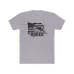 This Is My First Rodeo Shirt, Funny American Flag Cowboy T-Shirt, Patriotic Western Tee, Sarcastic Country Graphic Shirt Premium Fitted 100% Cotton - Image 2