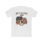 Don't Let The Old Man In T-Shirt, American Flag Country Music Tee, T-Shirt, American Flag Country Music Tee, Western Cowboy Hat Guitar Graphic Shirt, Patriotic Vintage ApparelGift Premium Fitted 100 Cotton - Image 7