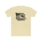 This Is My First Rodeo Shirt, Funny American Flag Cowboy T-Shirt, Patriotic Western Tee, Sarcastic Country Graphic Shirt Premium Fitted 100% Cotton - Image 5
