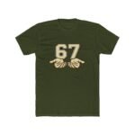 Six Seven Number 67 T-Shirt, Internet Culture Meme Gift Custom Graphic Apparel Men and Women Top Shirt Premium Fitted 100% Cotton - Image 5