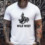 Wild West Cowboy Shirt, Bucking Bronco T-Shirt, Western Rodeo Tee, Vintage Country Graphic Shirt, Rustic Cowboy Streetwear Clothing Premium Fitted 100% Cotton