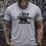 GS Adventure Motorcycle T-Shirt, Dual Sport Dirt Bike Tee, Mountain Compass Graphic Shirt, Enduro Biker Apparel, Gift for Rider Clothing Premium Fitted 100% Cotton