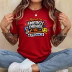 Fueled By Energy Drinks And Questionable Life Choices T-Shirt, Funny Gamer Tee, Sarcastic Drinking Shirt, Trendy Meme Graphic Apparel Clothing Premium Fitted 100% Cotton