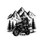 Motorcycle Couple Adventure SVG PNG - Dual Sport Tourer Cut File - ADV Biker Sublimation Vector Design Instant Digital Download