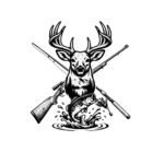 Hunting And Fishing SVG PNG Deer Buck Rifle and Bass Cut File Outdoorsman Sublimation Hunting Svg Fishing Svg Vector Design digital download